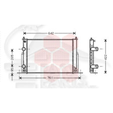 RADIATEUR 1.8 - 2.4 20V - 1.9 JTD 580 X 401 X 25 pour FIAT STILO MULTIWAGON