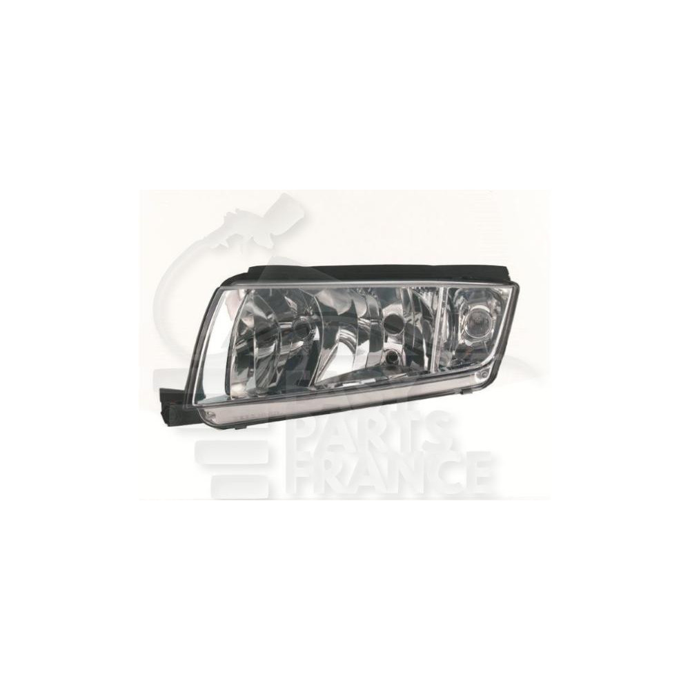 PHARE OPTIQUE GAUCHE H7+H3 ÉLECTRIQUE SANS MOTEUR FOND NOIR pour SKODA FABIA
