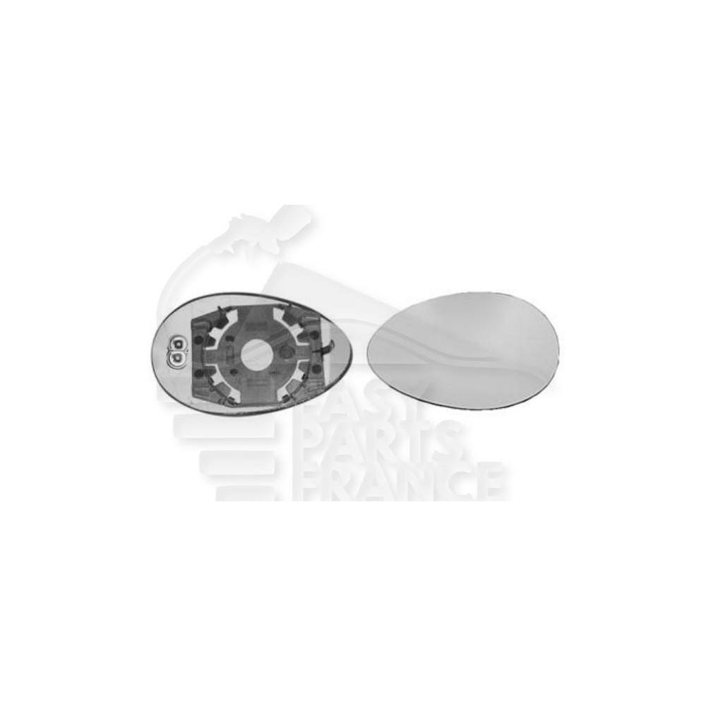 GLACE DE RÉTROVISEUR DROIT BLEU CHAUFFANT pour ALFA ROMEO 156