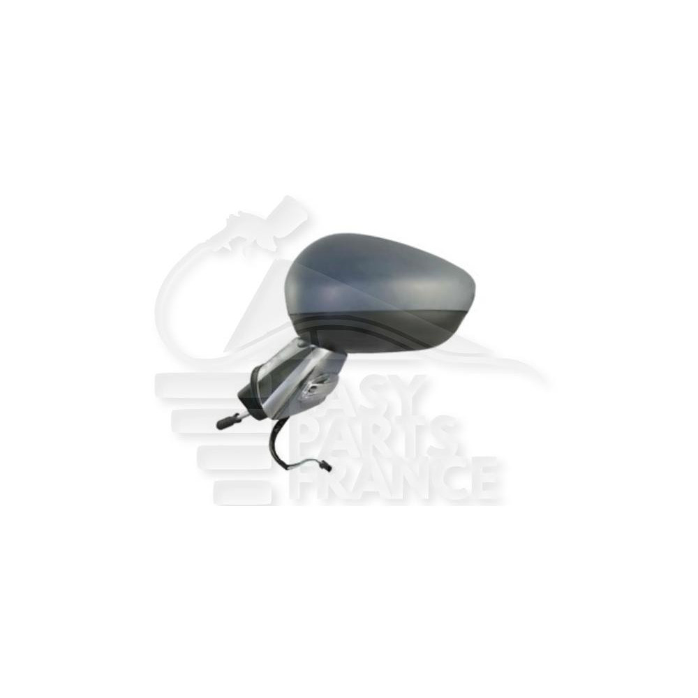 RÉTROVISEUR GAUCHE ÉLECTRIQUE A PEINDRE BASE CHROMEE AVEC FEU 5 PINS pour CITROEN C3
