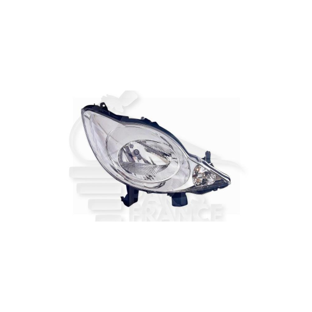PHARE OPTIQUE DROIT H4 ÉLECTRIQUE SANS MOTEUR pour PEUGEOT 107