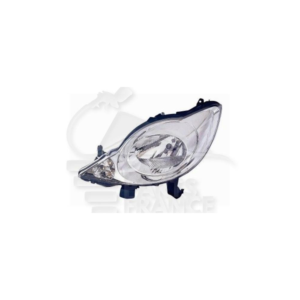 PHARE OPTIQUE GAUCHE H4 ÉLECTRIQUE SANS MOTEUR pour PEUGEOT 107