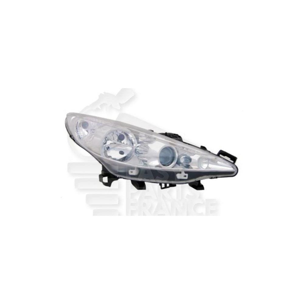 PHARE OPTIQUE DROIT H1+H1+H7 ÉLECTRIQUE AVEC MOTEUR pour PEUGEOT 207