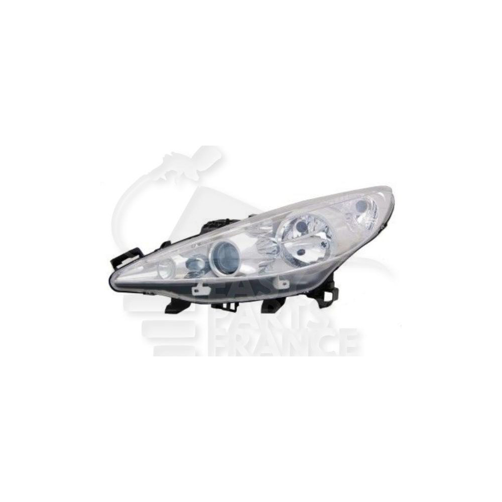 PHARE OPTIQUE GAUCHE H1+H1+H7 ÉLECTRIQUE AVEC MOTEUR pour PEUGEOT 207