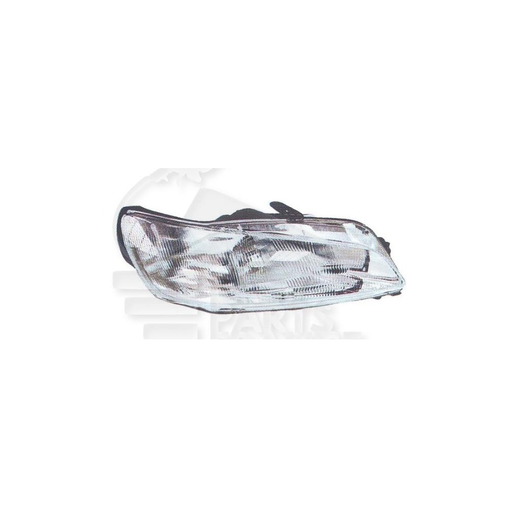 PHARE OPTIQUE DROIT H4 ÉLECTRIQUE SANS MOTEUR pour PEUGEOT 306
