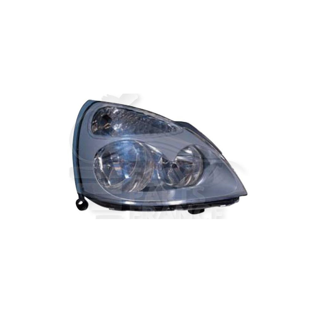 PHARE OPTIQUE DROIT H1+H7 MANUEL FOND GRIS pour RENAULT SYMBOL