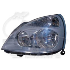 PHARE OPTIQUE GAUCHE H1+H7 MANUEL FOND GRIS pour RENAULT SYMBOL