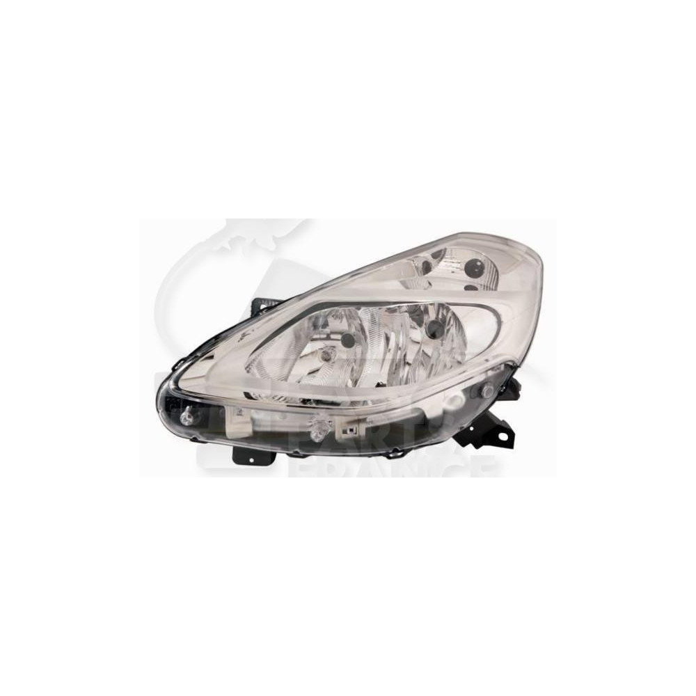 PHARE OPTIQUE GAUCHE H7+H7 ÉLECTRIQUE SANS MOTEUR FOND CHROME pour RENAULT CLIO