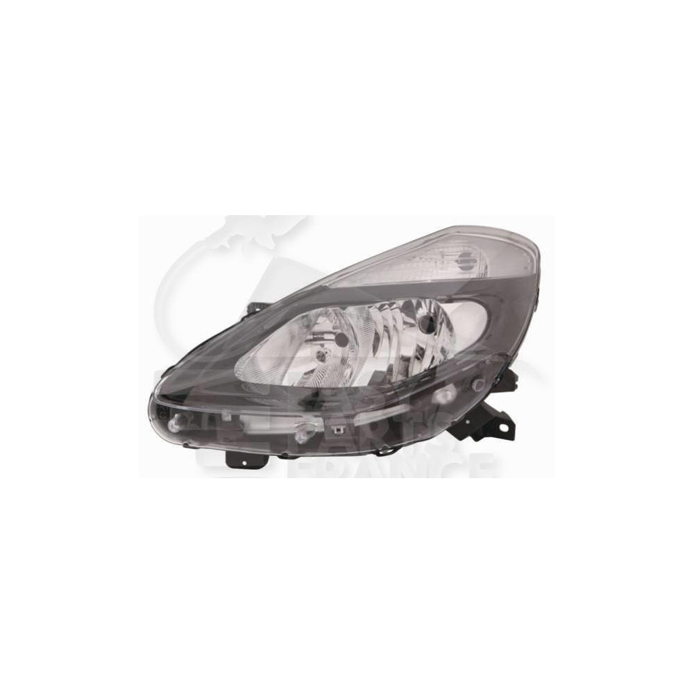 PHARE OPTIQUE GAUCHE H7+H7 ÉLECTRIQUE SANS MOTEUR FOND NOIR pour RENAULT CLIO