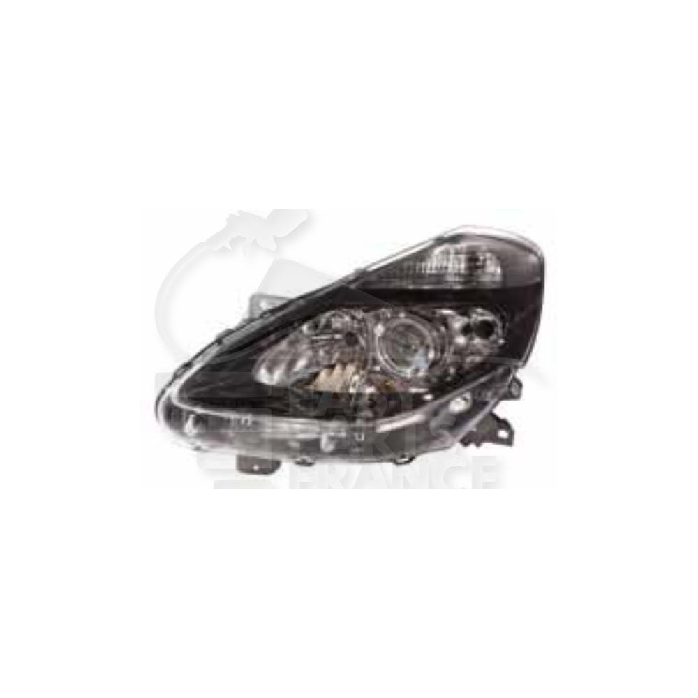 PHARE OPTIQUE GAUCHE H1+H7+H7 ÉLECTRIQUE SANS MOTEUR FOND NOIR - SPORT et GT pour RENAULT CLIO