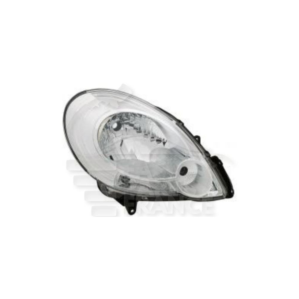 PHARE OPTIQUE DROIT H4 ÉLECTRIQUE SANS MOTEUR FOND CHROME pour RENAULT KANGOO
