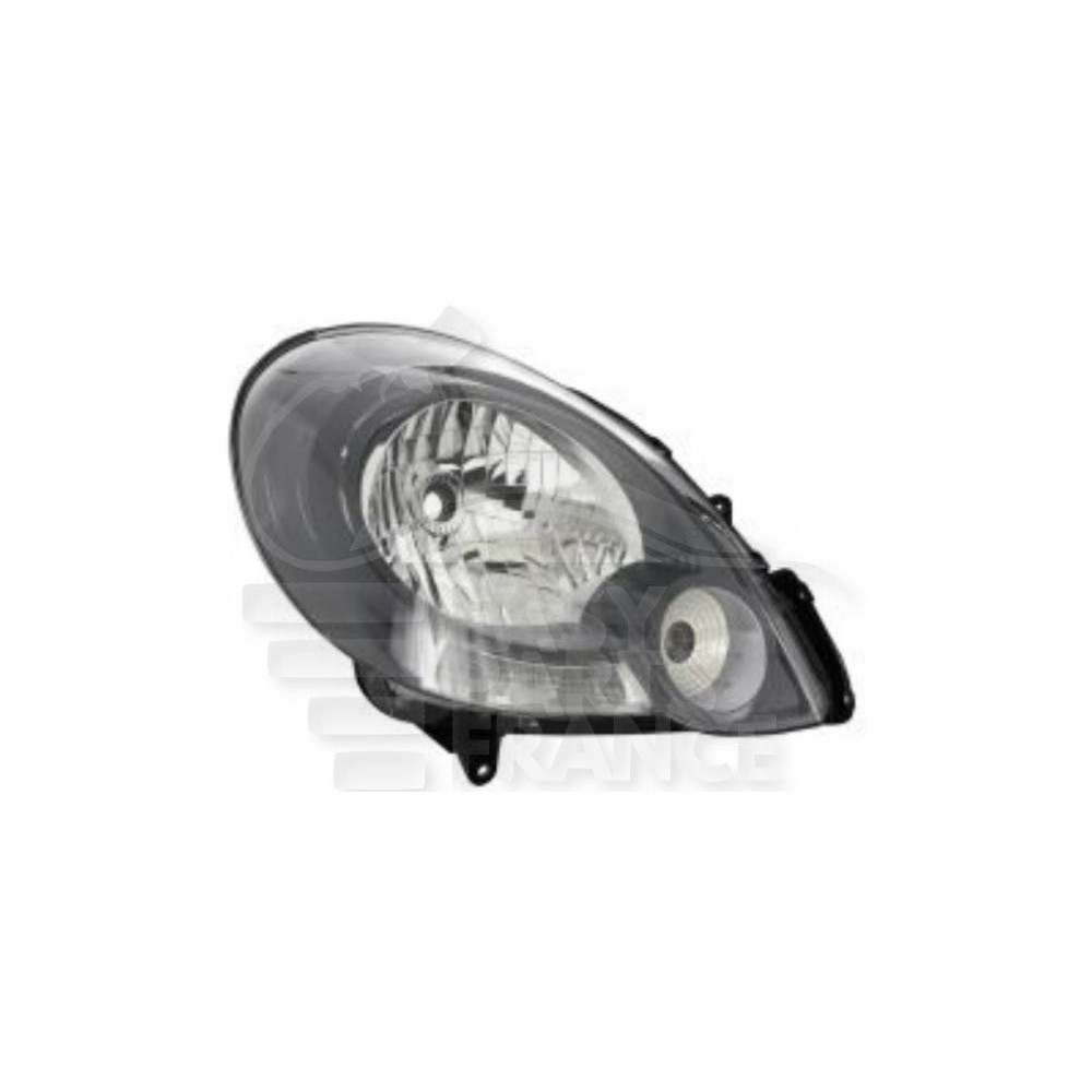PHARE OPTIQUE DROIT H4 ÉLECTRIQUE SANS MOTEUR FOND NOIR pour RENAULT KANGOO