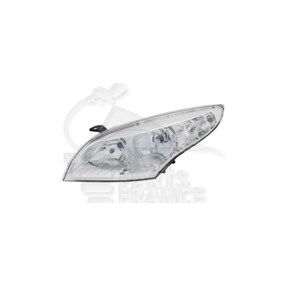 PHARE OPTIQUE GAUCHE H7+H7 ÉLECTRIQUE AVEC MOTEUR FOND CHROME pour RENAULT MEGANE