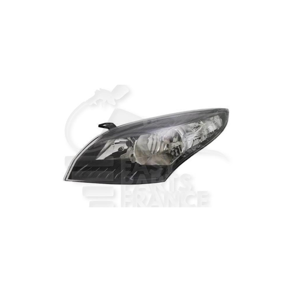 PHARE OPTIQUE GAUCHE H7+H7 ÉLECTRIQUE AVEC MOTEUR FOND NOIR pour RENAULT MEGANE