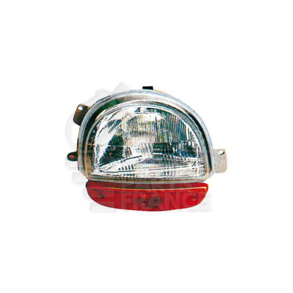 PHARE OPTIQUE DROIT H4 ÉLECTRIQUE SANS MOTEUR pour RENAULT TWINGO