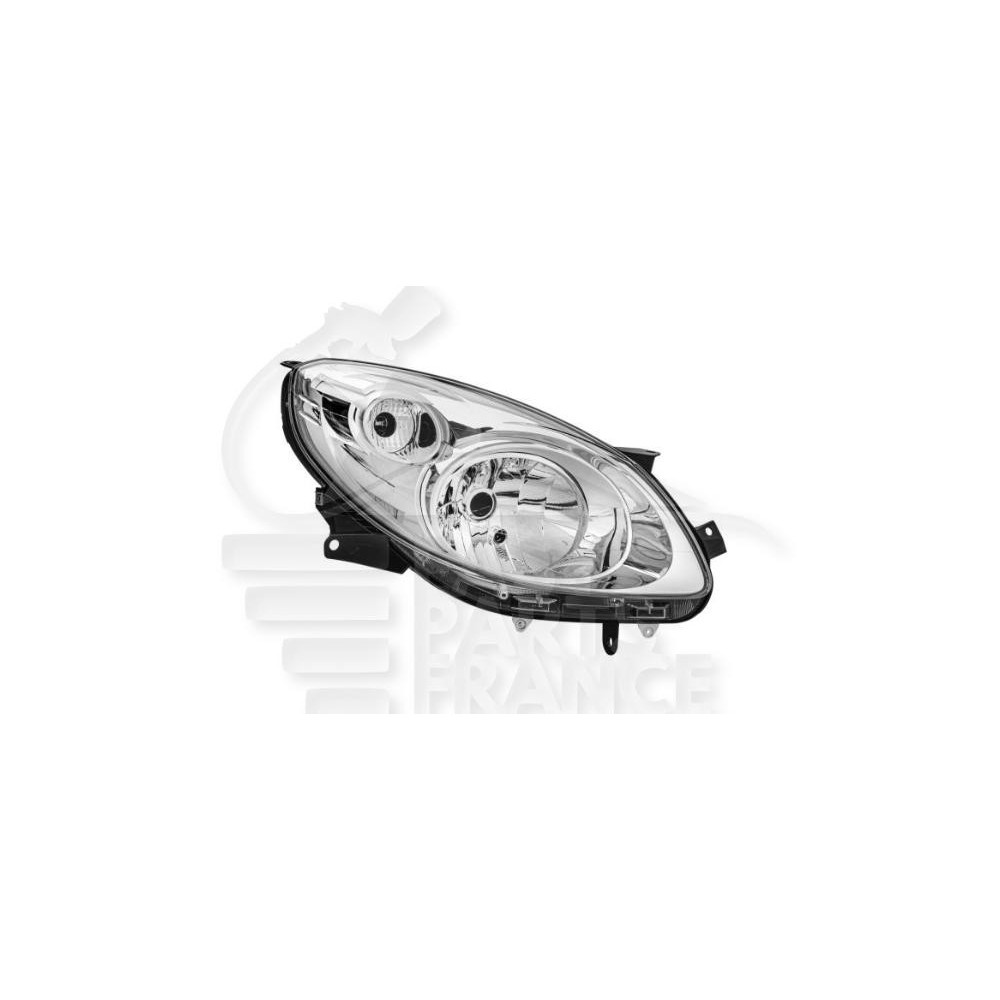 PHARE OPTIQUE DROIT H4 ÉLECTRIQUE SANS MOTEUR FOND CHROME pour RENAULT TWINGO