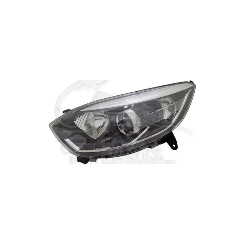 PHARE OPTIQUE GAUCHE H1+H1 ÉLECTRIQUE AVEC MOTEUR FOND CHROME pour RENAULT CAPTUR
