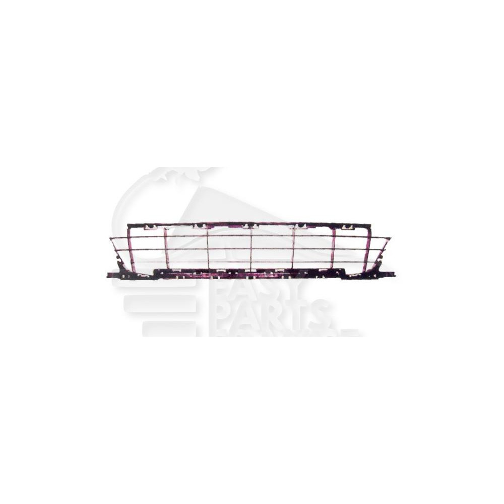GRILLE DE PARE-CHOC AVANT CENTRALE INFÉRIEUR NOIRE pour PEUGEOT 207