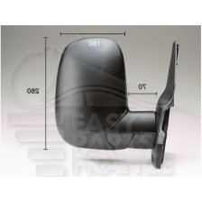 RÉTROVISEUR DROIT MANUEL NOIR pour FORD TRANSIT