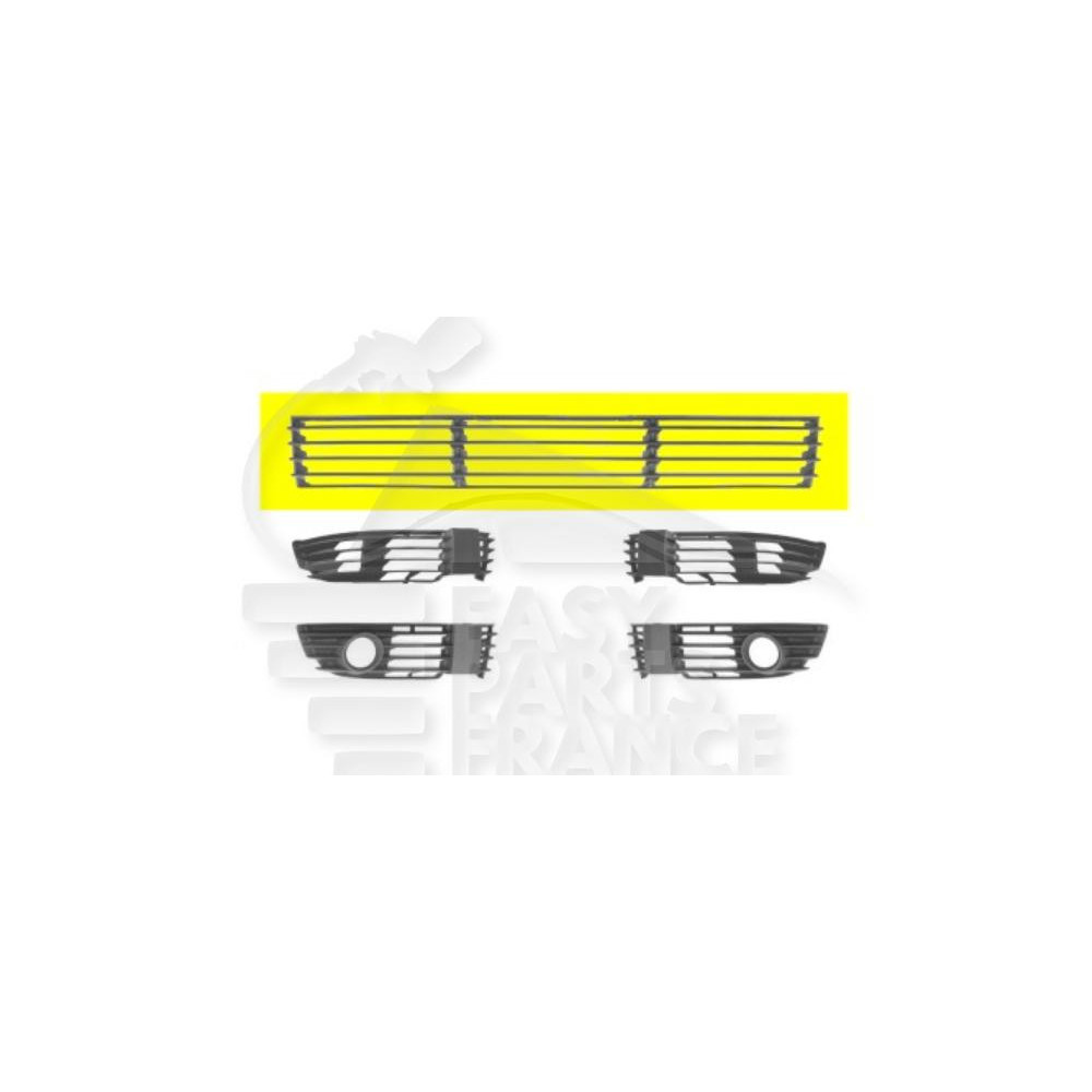 GRILLE CENTRALE DE PARE-CHOC AVANT NOIRE pour VOLKSWAGEN PASSAT