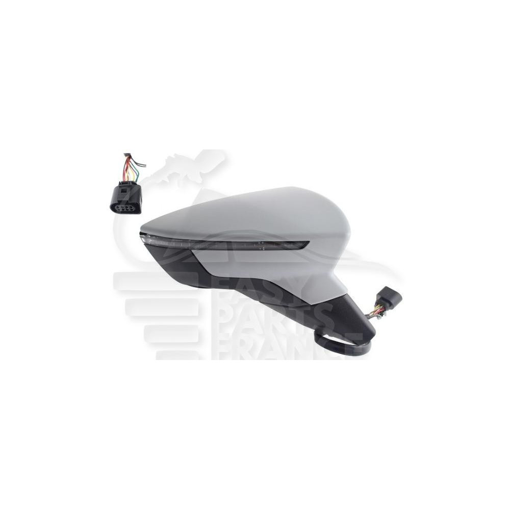 RÉTROVISEUR DROIT ÉLECTRIQUE CHAUFFANT A PEINDRE AVEC FEU 6 PINS pour SEAT ARONA