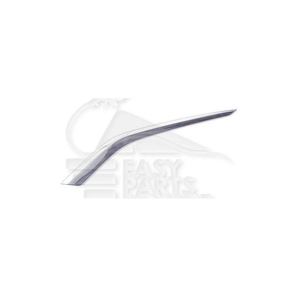 MOULURE CHROMEE DE GRILLE DE PARE-CHOC AVANT-GAUCHE AVEC EMPLACEMENT ANTI-BROUILLARD pour PEUGEOT 208