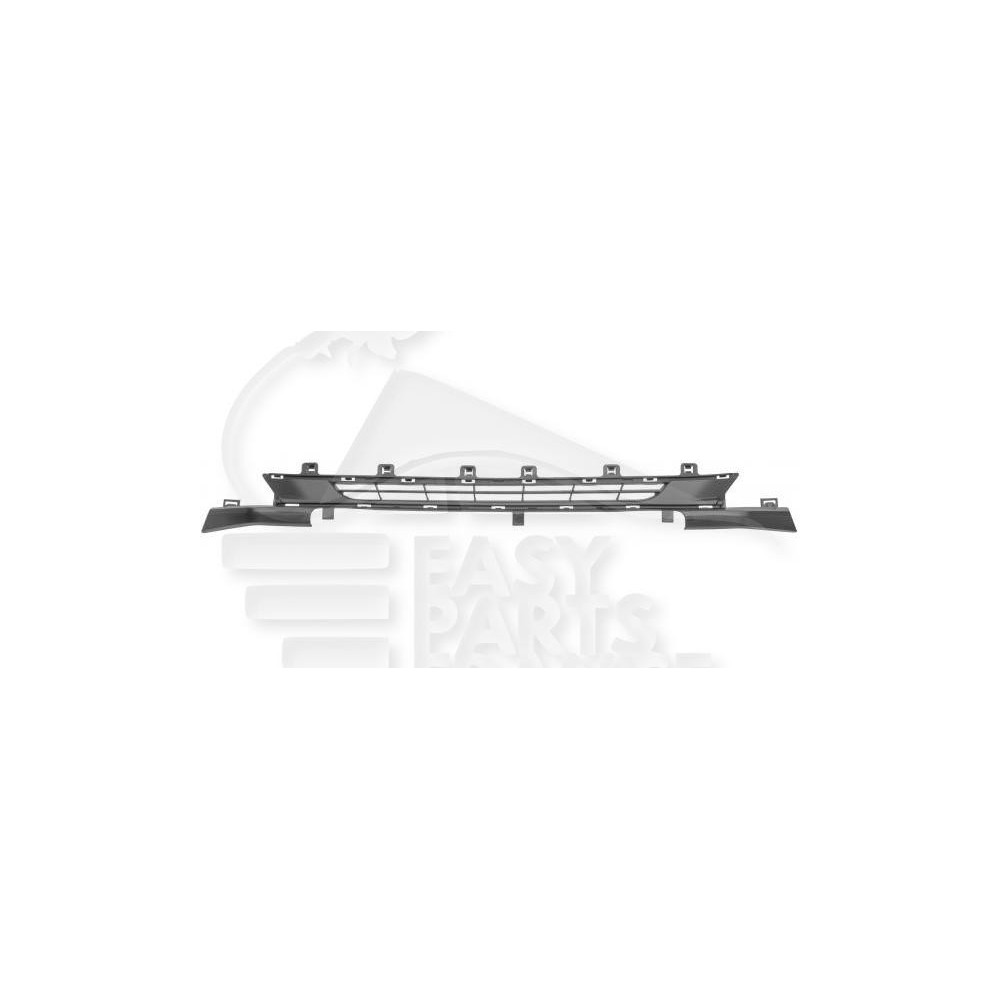 GRILLE DE PARE-CHOC AVANT CENTRALE INFÉRIEUR NOIRE pour PEUGEOT 208