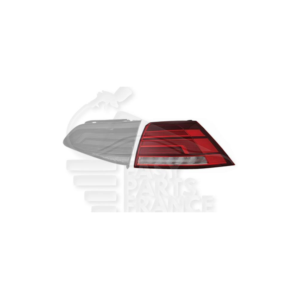 FEU ARRIÈRE-DROIT EXTÉRIEUR ROUGE LED pour VOLKSWAGEN GOLF