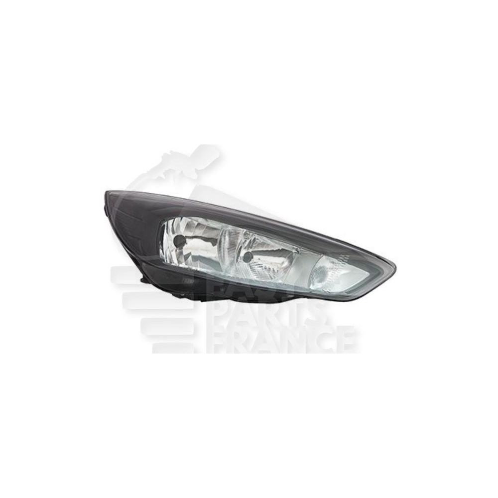PHARE OPTIQUE DROIT H7+H1 ÉLECTRIQUE AVEC MOTEUR FOND NOIR - FEU LED pour FORD FOCUS