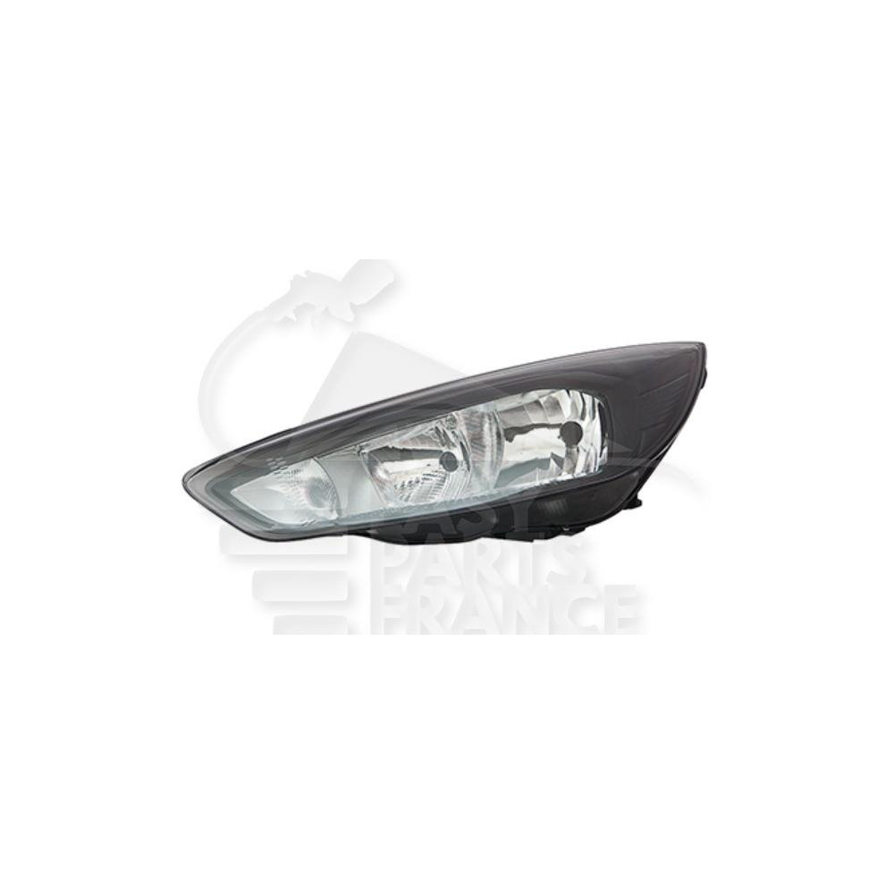 PHARE OPTIQUE GAUCHE H7+H1 ÉLECTRIQUE AVEC MOTEUR FOND NOIR - FEU LED pour FORD FOCUS