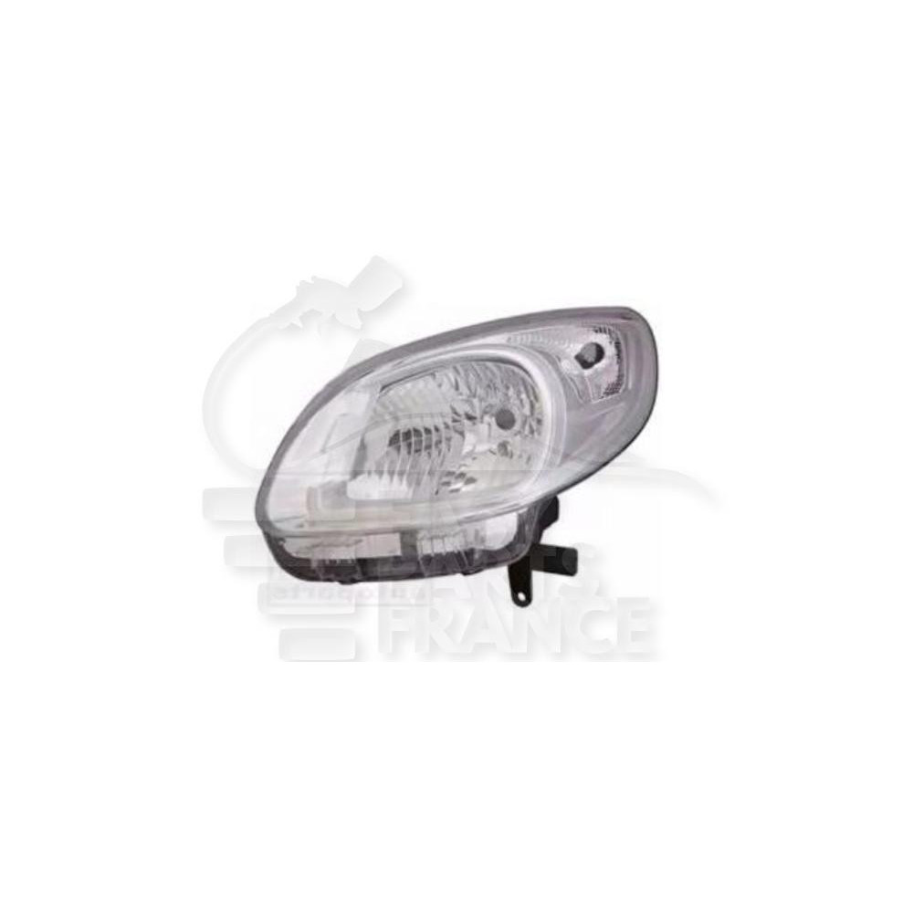 PHARE OPTIQUE GAUCHE H4 ÉLECTRIQUE SANS MOTEUR FOND CHROME pour RENAULT KANGOO
