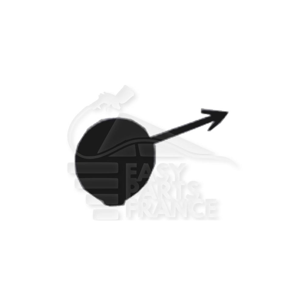 CACHE CROCHET DE PARE-CHOC AVANT NOIR pour PEUGEOT 207