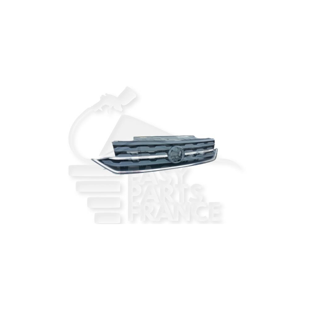 GRILLE DE CALANDRE NOIRE AVEC MOULURES CHROMEES pour VOLKSWAGEN T-CROSS