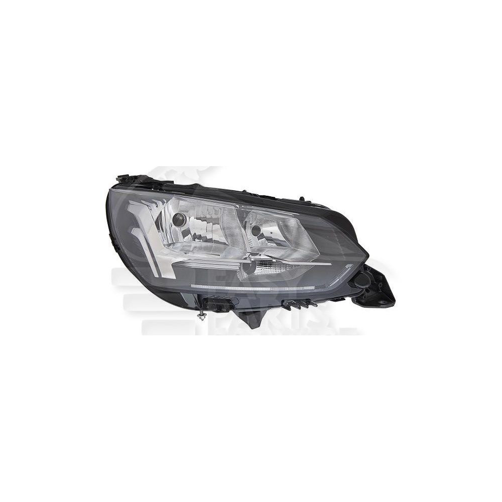 PHARE OPTIQUE DROIT H18+H9 ÉLECTRIQUE SANS MOTEUR pour PEUGEOT 208