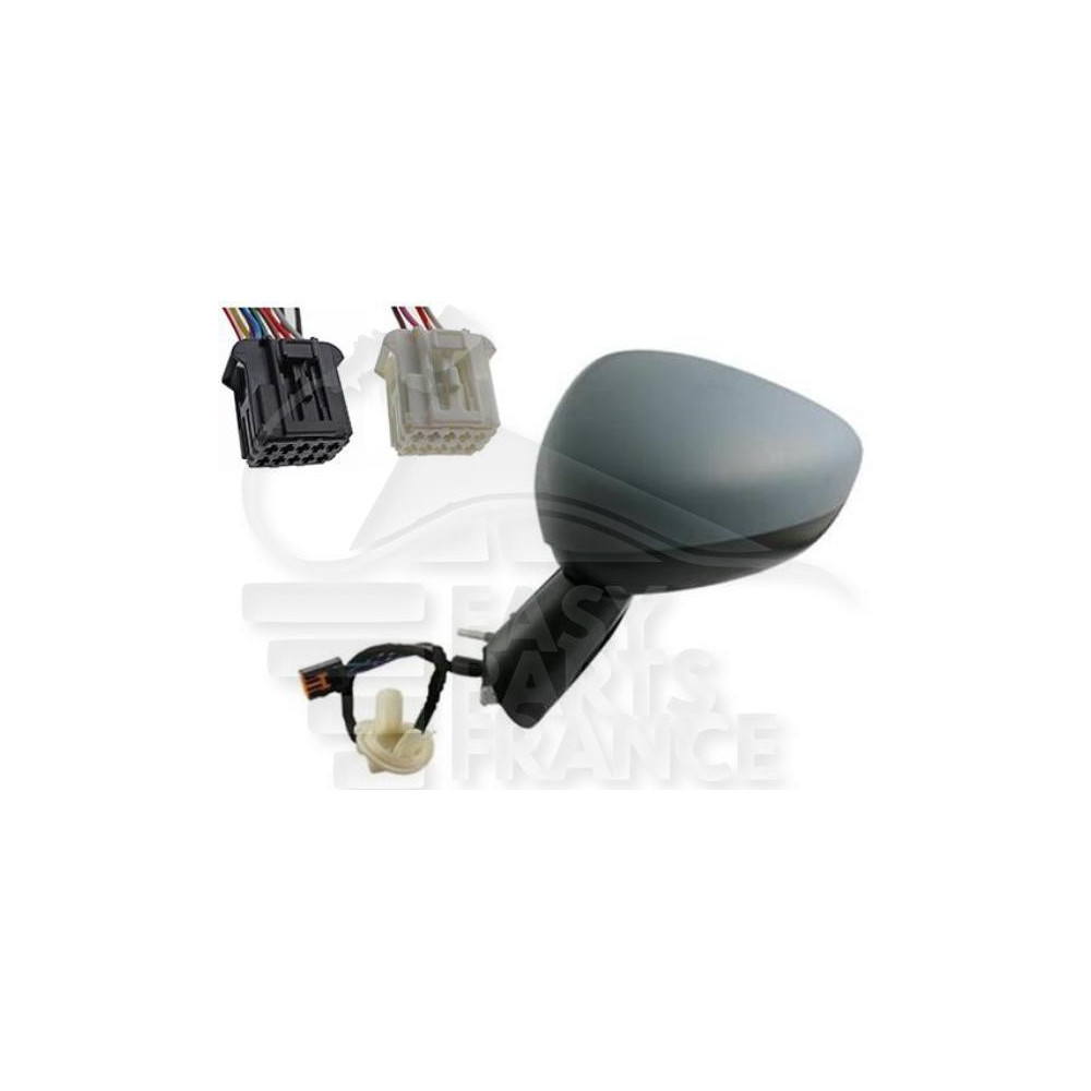 RÉTROVISEUR GAUCHE ÉLECTRIQUE CHAUFFANT BASE et COQUE A PEINDRE AVEC FEU et À MÉMOIRE 12 PINS pour CITROEN C4