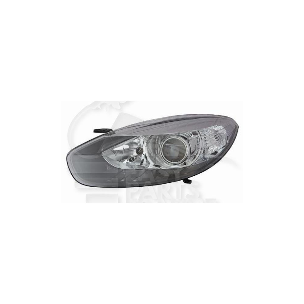 PHARE OPTIQUE GAUCHE D1S-H7 ÉLECTRIQUE AVEC MOTEUR FOND NOIR pour RENAULT FLUENCE