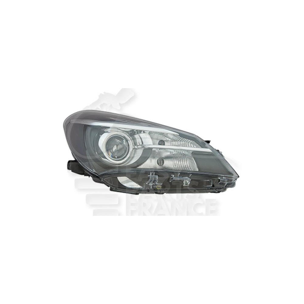 PHARE OPTIQUE DROIT HIR2 ÉLECTRIQUE SANS MOTEUR FOND NOIR pour TOYOTA YARIS
