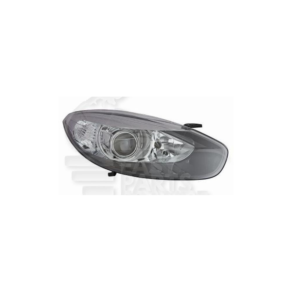 PHARE OPTIQUE DROIT D1S-H7 ÉLECTRIQUE AVEC MOTEUR FOND NOIR pour RENAULT FLUENCE