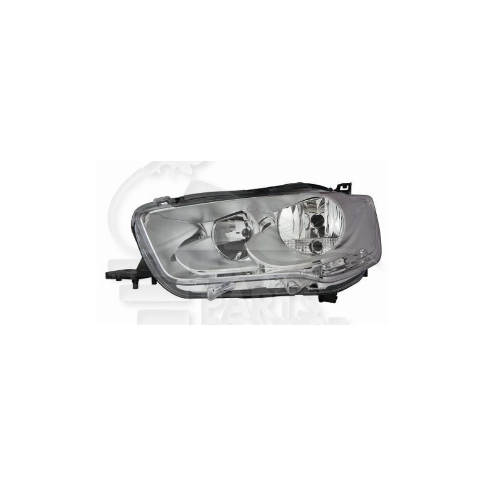 PHARE OPTIQUE GAUCHE H7+H1 ÉLECTRIQUE SANS MOTEUR pour CITROEN ELYSEE