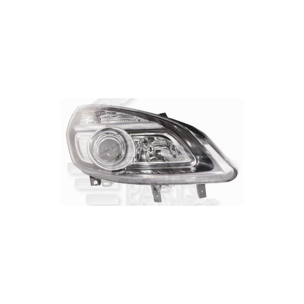 PHARE OPTIQUE DROIT H7+H7 ÉLECTRIQUE SANS MOTEUR FOND NOIR pour RENAULT GRAND SCENIC