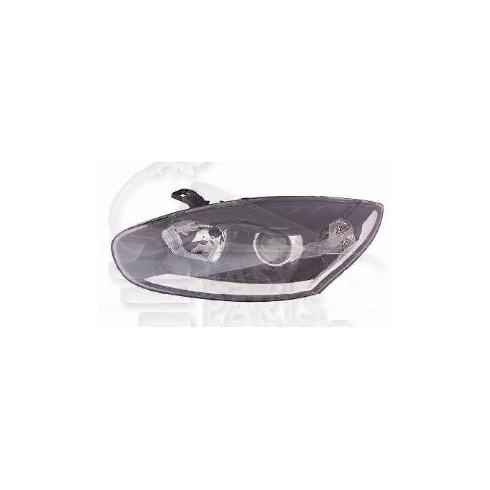 PHARE OPTIQUE GAUCHE H7+H7 ÉLECTRIQUE AVEC MOTEUR FOND NOIR pour RENAULT MEGANE