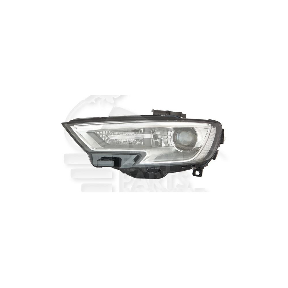 PHARE OPTIQUE GAUCHE D5S+H8 ÉLECTRIQUE AVEC MOTEUR FOND CHROME pour AUDI A3