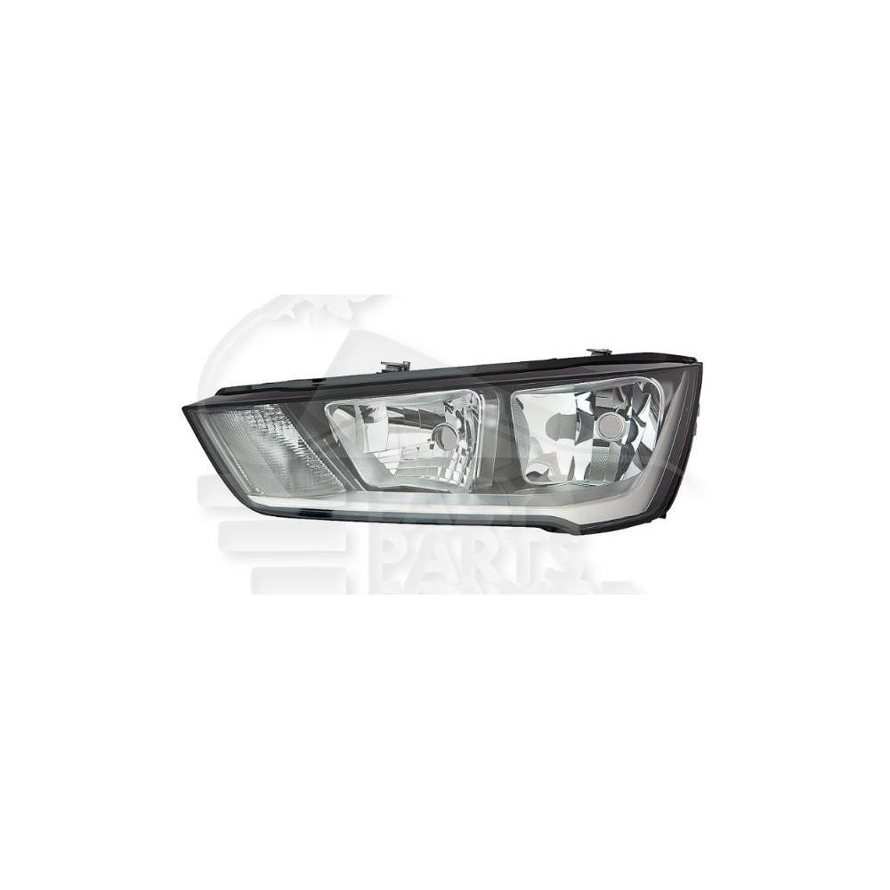 PHARE OPTIQUE GAUCHE H7+H15 ÉLECTRIQUE AVEC MOTEUR FOND CHROME pour AUDI A1