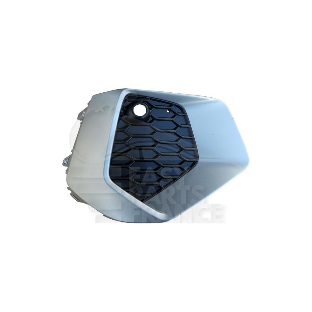 GRILLE DE PARE-CHOC AVANT AVANT-DROIT NOIRE AVEC MOULURE ARGENT et TROU CAPTEUR pour AUDI A3