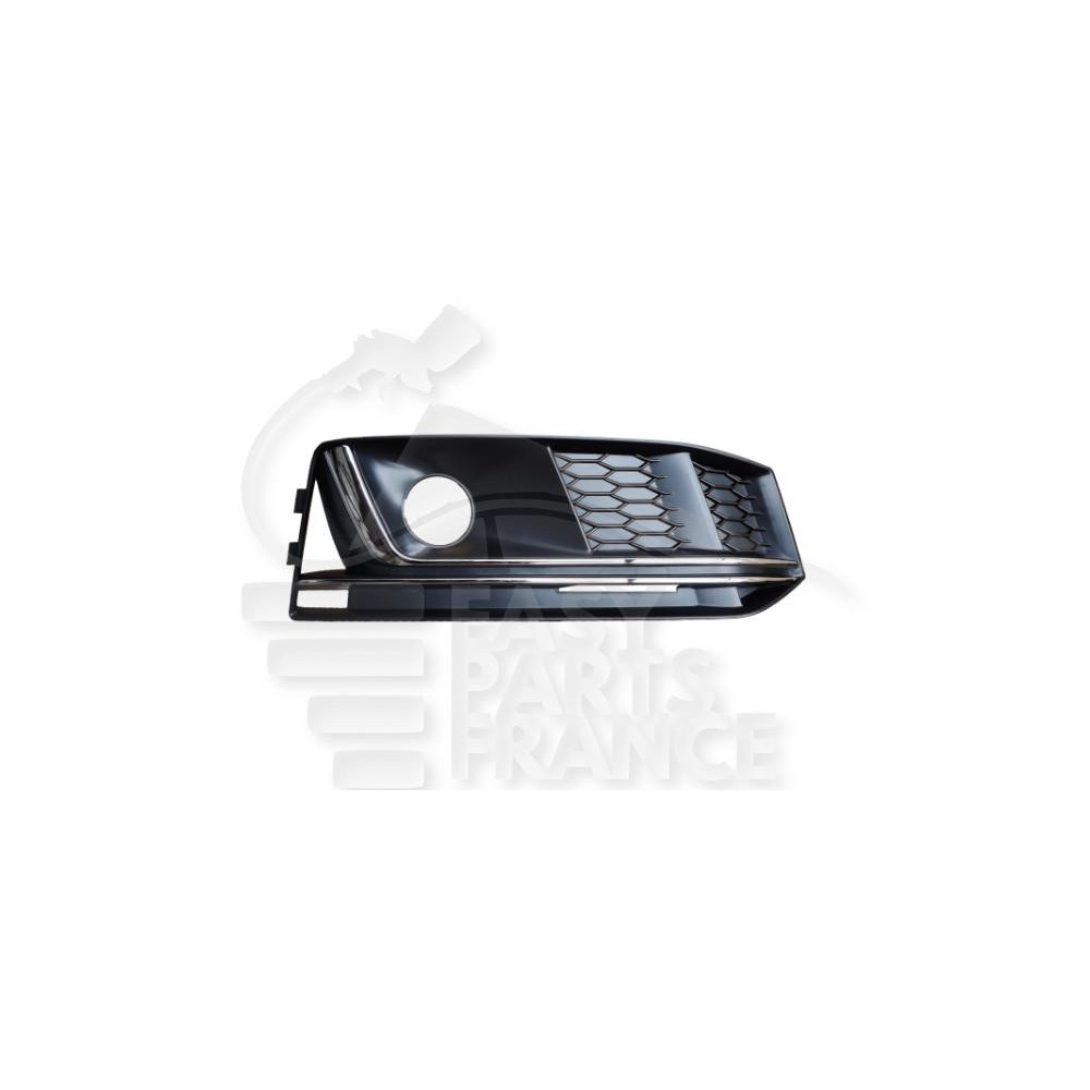 GRILLE DE PARE-CHOC AVANT-DROIT NOIRE AVEC MOULURES CHROMEES et EMPLACEMENT ANTI-BROUILLARD pour AUDI A4