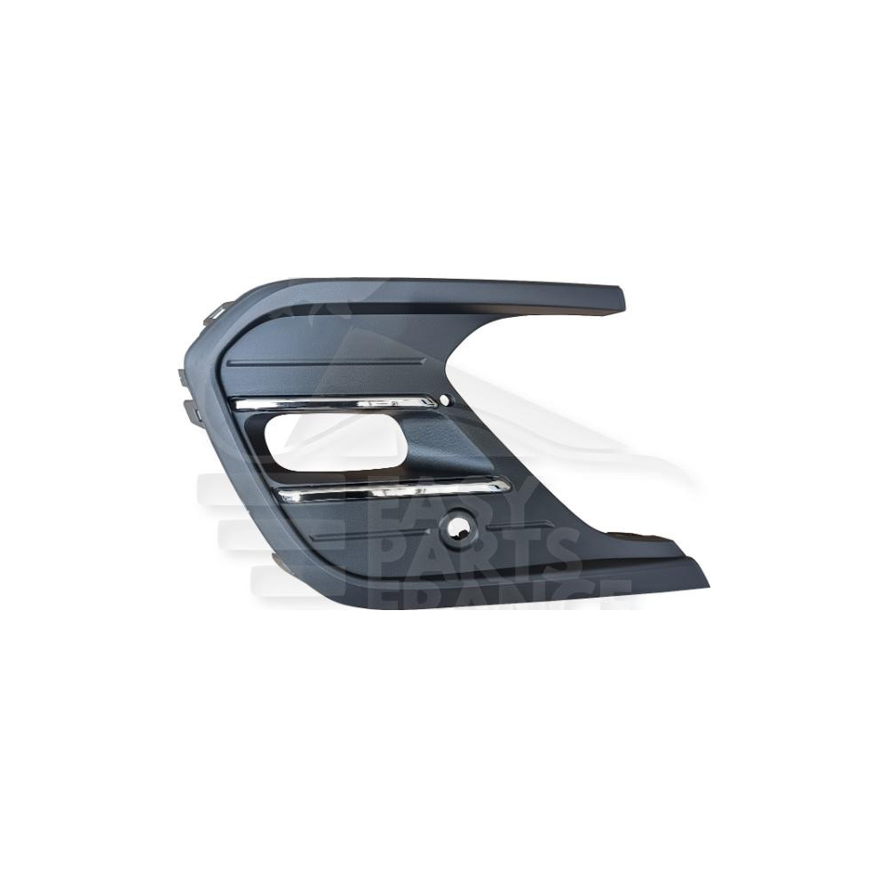 GRILLE DE PARE-CHOC AVANT-GAUCHE NOIRE AVEC EMPLACEMENT ANTI-BROUILLARD et PACKONTROL et MOULURE CHROMEE pour VOLKSWAGEN POLO