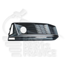 GRILLE DE PC AVD NOIRE A/MOULURES ARGENT et EMPL AB 