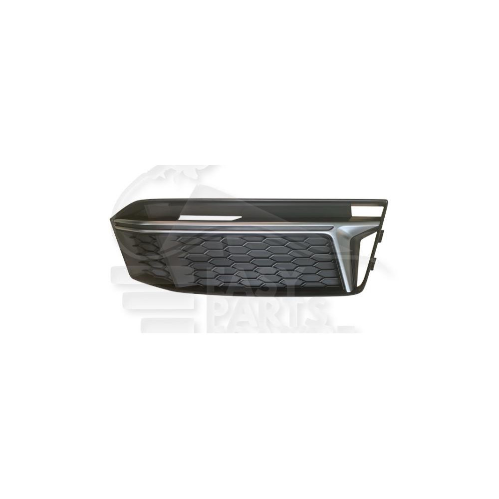 GRILLE DE PARE-CHOC AVANT-DROIT NOIRE AVEC MOULURES ARGENT pour AUDI A4