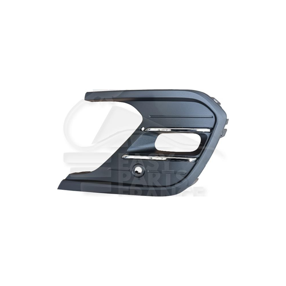 GRILLE DE PARE-CHOC AVANT-DROIT NOIRE AVEC EMPLACEMENT ANTI-BROUILLARD et PACKONTROL et MOULURE CHROMEE pour VOLKSWAGEN POLO