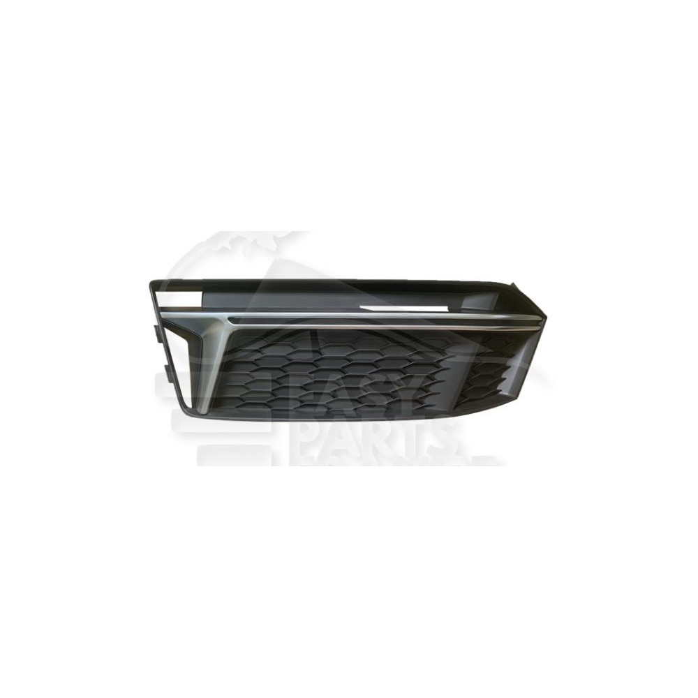 GRILLE DE PARE-CHOC AVANT-GAUCHE NOIRE AVEC MOULURES ARGENT pour AUDI A4